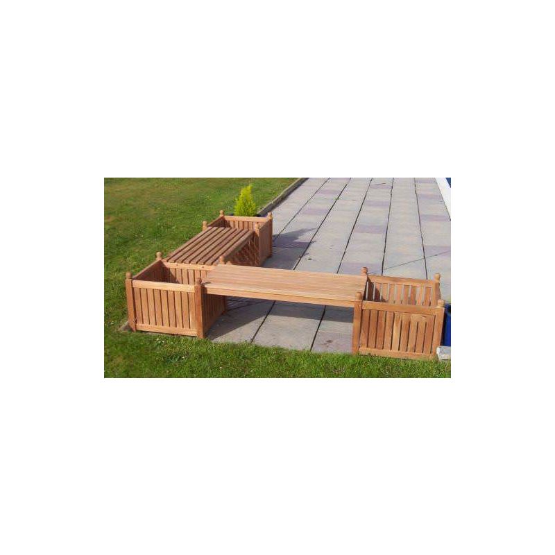 Teak cheap planter bench